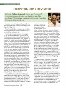 Article about Herpeton in RH Journal
