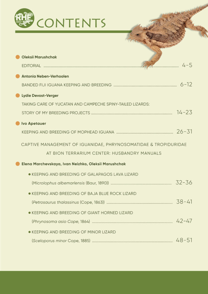 Phrynosomatidae, Iguanidae, Tropiduridae Guide from RHF